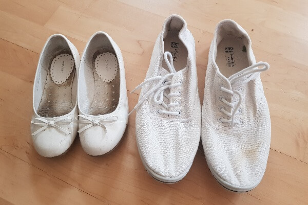 Schuhputzmittel weiße Schuhe