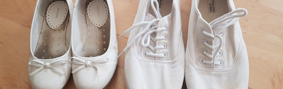 Weiße Schuhe waschen